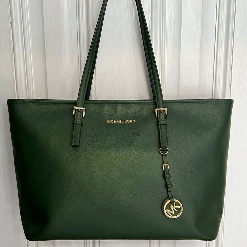 Michael Kors Jet Set Tote Bag (Medium) : Moss